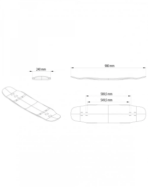 Alternative Longboards - Chauma M - Girl with Arrow - Longboard Deck